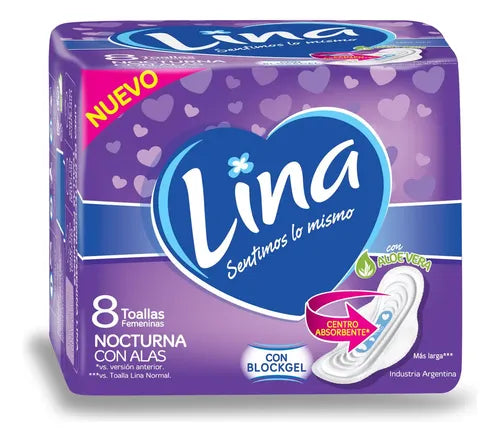 Lina Toallitas Femeninas Nocturna Con Alas · 17358 · foto 02