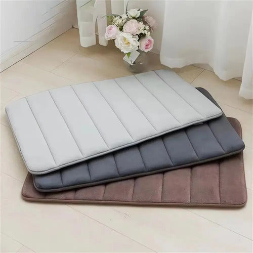 Alfombra De Baño Antideslizante Microfibra Con Memory Form