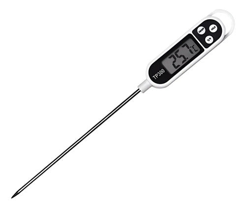 Termometro De Cocina Digital Medidor Bebidas Carne -50º+300 Color Blanco