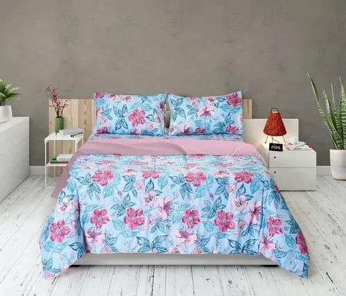 Acolchado Estampado Reversible 2 1/2 Relleno Abrigado