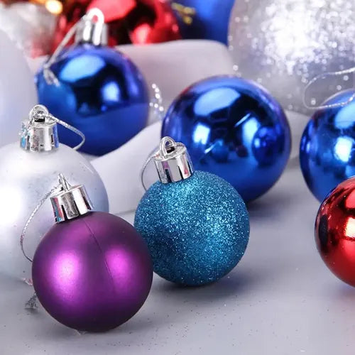 Bolas Navideñas 6cm 24p Fucsia