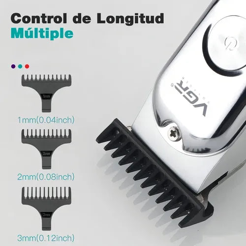 Cortadora De Pelo Salon Trimmer V-071 Plateada