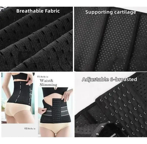 Faja Reductora Corset Postural 6 Hileras Negro Talle S · 17121 · foto 07