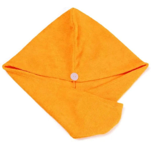 Turbante Toalla Hair Wrap Secado Rápido Microfibra Lila Lisa