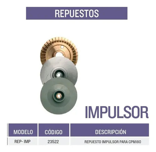 Repuesto Impulsor P/ Cpm-180 Pluvius