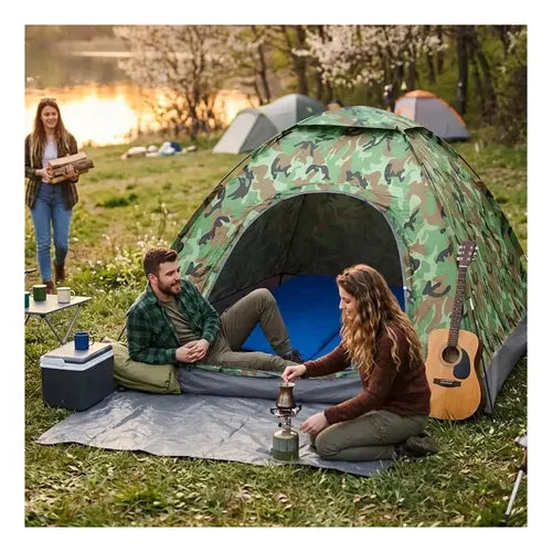 Carpa Dakota para 4 Personas Automática 200x200cm Verde Militar · 16854 · foto 01