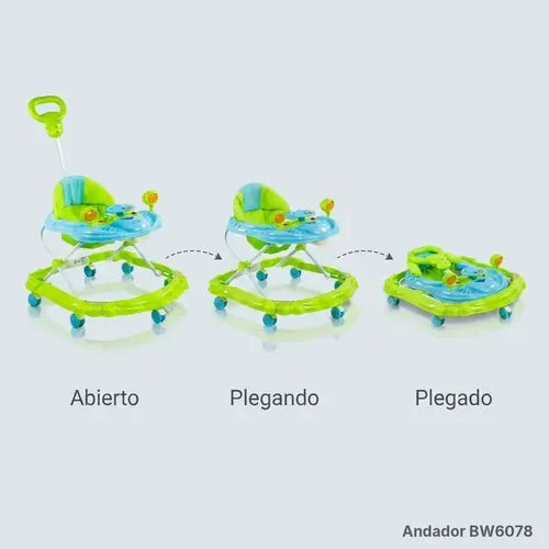 Andador para Bebé Priori BW6078 con Manija, Luces y Música Verde · 17772 · foto 10