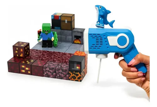 Bloques Magneticos Minecraft + Burbujero Pistola 48 Minecraf 48 Azul · 16836 · foto 01