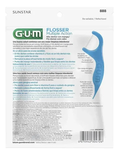Hilo Dental GUM Flossers con Mango Menta y Vitamina E 40 Unidades · 7345 · foto 03