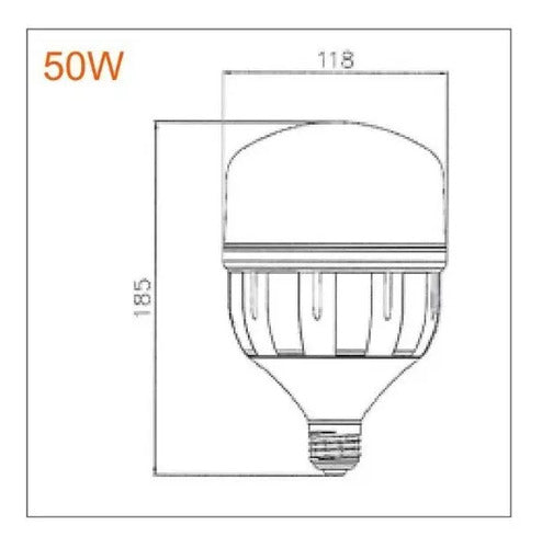 Lámpara Led Alta Potencia 50w Ledvance Osram Blanco Frío
