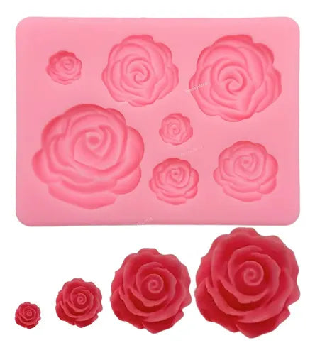 Molde Silicona Rosas Frenzy Deco 7r Aleatorio