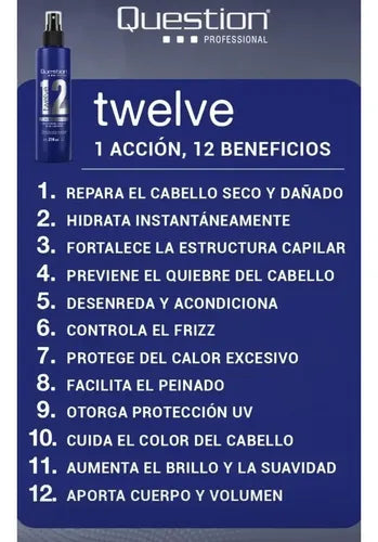 Tratamiento Capilar sin Enjuague Twelve 12 Question Professional · 17439 · foto 02