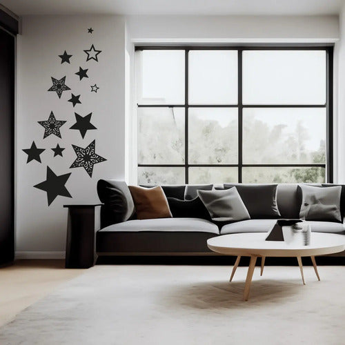 Cuadro Madera Calado Moderno Mandala Estrellas Cielo Imback