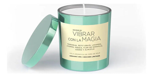 Vela Con Tapa Cera Organic Spa Flor De Naranjo Y Jazmin