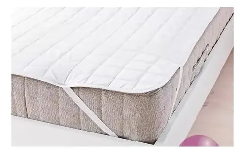 Cubre Colchón Protector con Elásticos Distrito Blanco 2 1/2 Plazas 140 x 190 cm · 15843 · foto 02