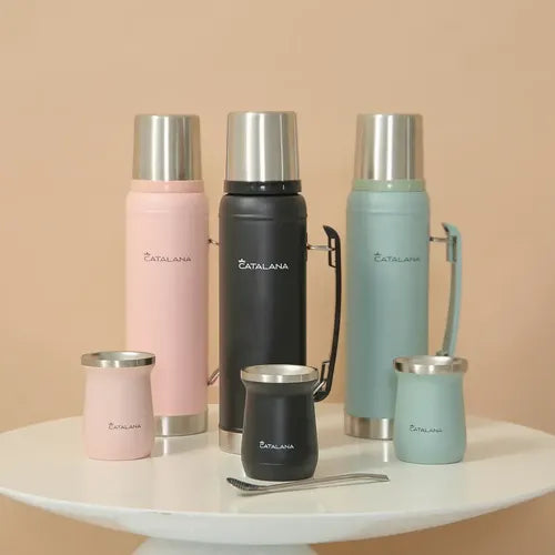 Kit Catalana Termo 1L con Mate Doble Acero Inoxidable 20 Horas Verde · 15992 · foto 04