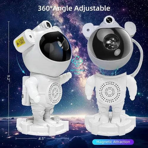 Velador Proyector Astronauta con Parlante Bluetooth Geotek Blanco y Negro · 15942 · foto 07