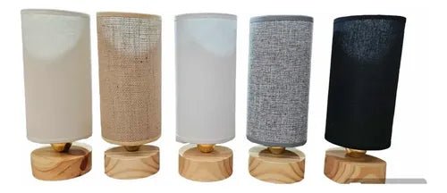 Kit x 2 Veladores Cilindro Minimalista Madera Natural y Gris Venecia · 15842 · foto 04