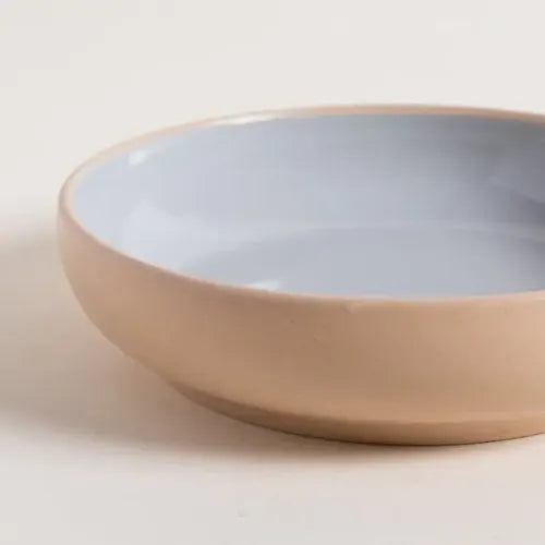 Plato Hondo Korba Gris Claro Con Beige De 19cm