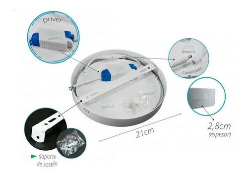 Lampara Plafon Led Redondo 18 W