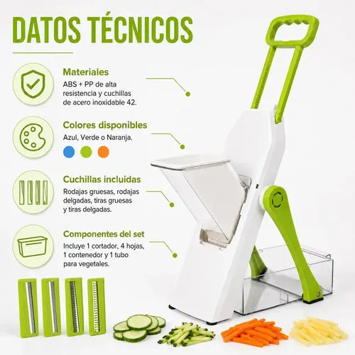Mandolina Rebanadora Manual para Cocina Zuleika Verde Claro · 16076 · foto 04