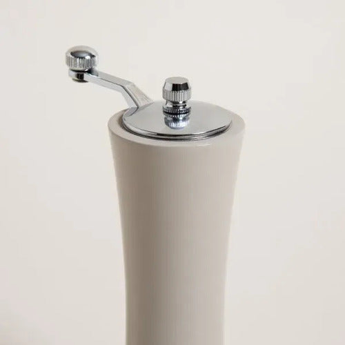 Molinillo De Bamboo Laqueado Gris Manija Metal 16 Cm Gris