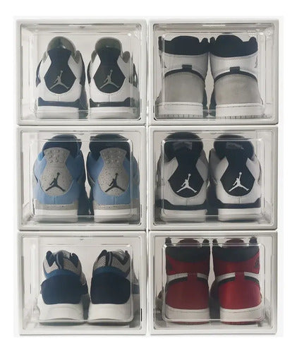 Caja Zapatilla Organizador Gabinete Apilable Shoe Box Fronta