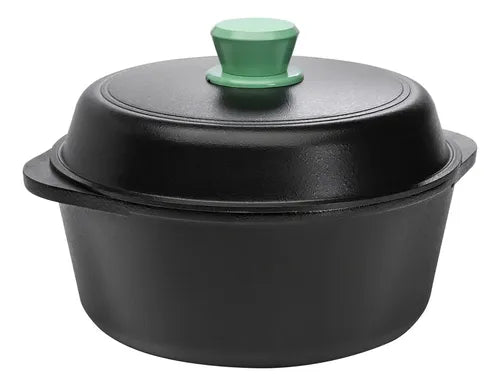 Cacerola De Aluminio Fundido 24cm Con Recubrimiento Antiadherente Sin Pfoa - Tio Tito Color Verde Esmeralda 4 Litros