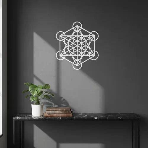 Vinilo Cubo De Metatron 11 Cm - Geometría Sagrada Mandala