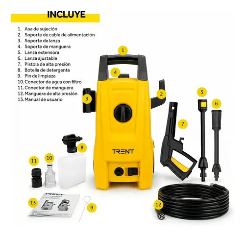 Hidrolavadora Electrica Alta Presion Trent Hlt203 1600 Psi 1
