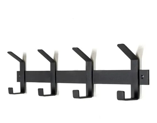 Perchero Pared Cintek Industrial Hierro Negro 4 Ganchos Resi