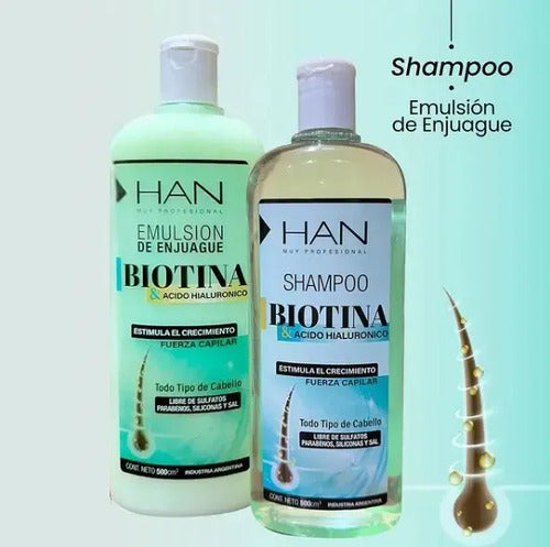 Kit Shampoo y Enjuague Han Biotina y Ácido Hialurónico 500ml · 17325 · foto 07