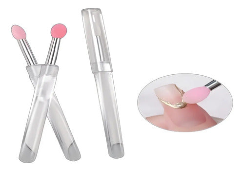 Insumos Para Uñas Pincel Brocha Aplicador De Polvos