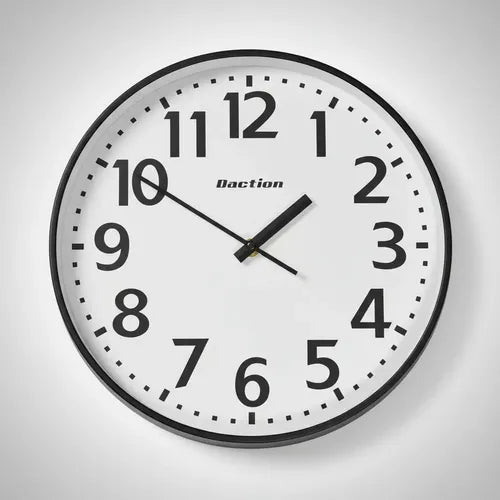 Reloj Grande De Pared Daction Negro Numeros Grandes D 30 Cm