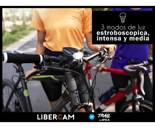 Linterna LED para Bicicleta Recargable con Bocina Negro · 16852 · foto 03