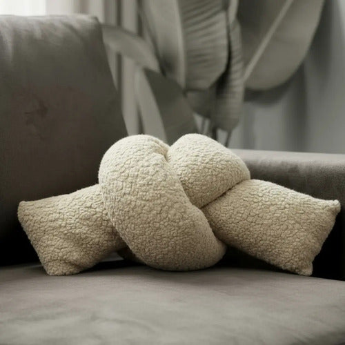 Almohadón Nudo Largo Beige 1u Beige Liso