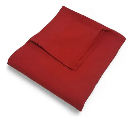 Mantel Rectangular 145 X 145 Cm Tusor Vintage Rojo