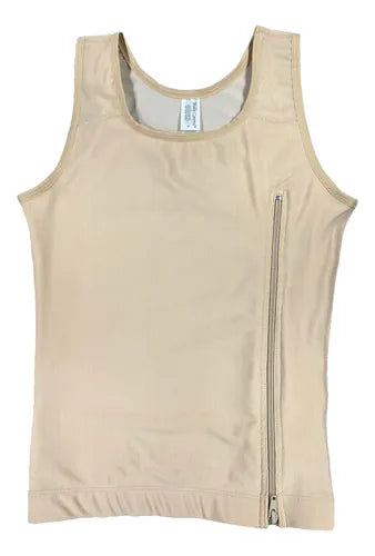 Faja Musculosa Camiseta Hombre Cierre Body Control 2202 Nude