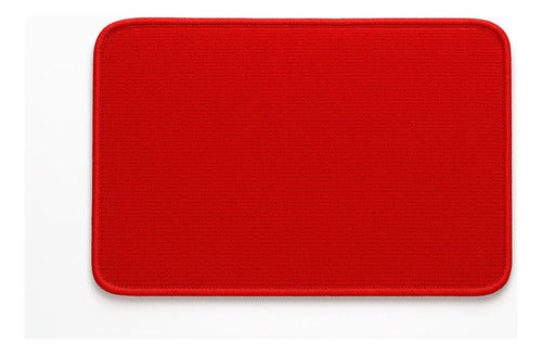 Alfombra Entrada Base Goma Antidesliz 30 Cm 50 Rojo Bordes