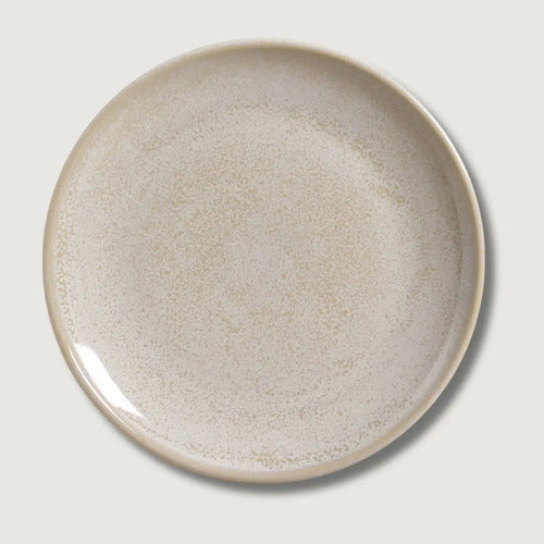 Platos Playos Gres Crema Pack X6 Porto Brasil Cerámica Liso