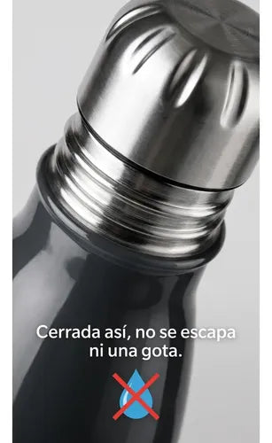 Botella Térmica de Acero Inoxidable 500ml Gris Oscuro · 16813 · foto 05