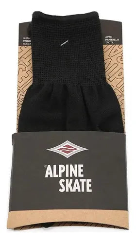 Guantes Alpine Skate Touch Táctil Térmicos Moto Negro