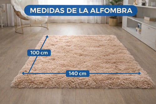 Alfombra Casa Bella Nórdica Pelo Largo Antideslizant 140x100