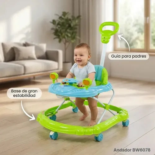 Andador para Bebé Priori BW6078 con Manija, Luces y Música Verde · 17772 · foto 05