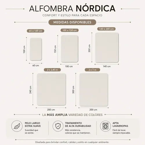 Alfombra Peluda Fimeli 100 x 60 cm para Pie o Costado de Cama Bordó · 16098 · foto 08