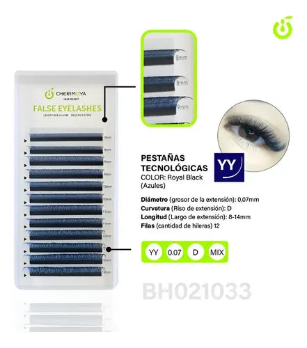 Pestañas Cherimoya Curvatura YY Azul 0.07 mm · 17660 · foto 04