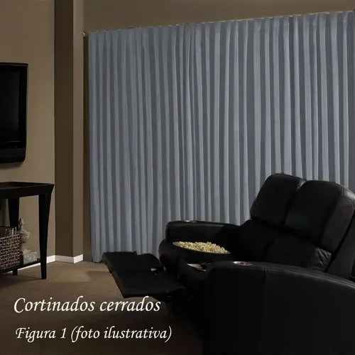 Juego De Cortinas Blackout Textil Presil Beige