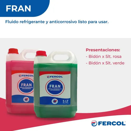 Refrigerante Y Anticorrosivo Fercol Rosa Listo Para Usar 5l