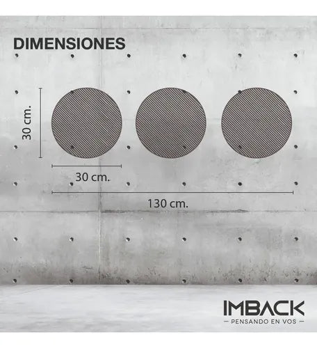 Cuadro Madera Calado Mdf Circulos Moderno Living Decorativo