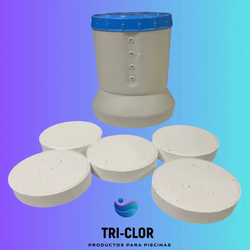 Boya Hongo Triclor 1kg Cloro Multiacción Azul Azul/blanco
